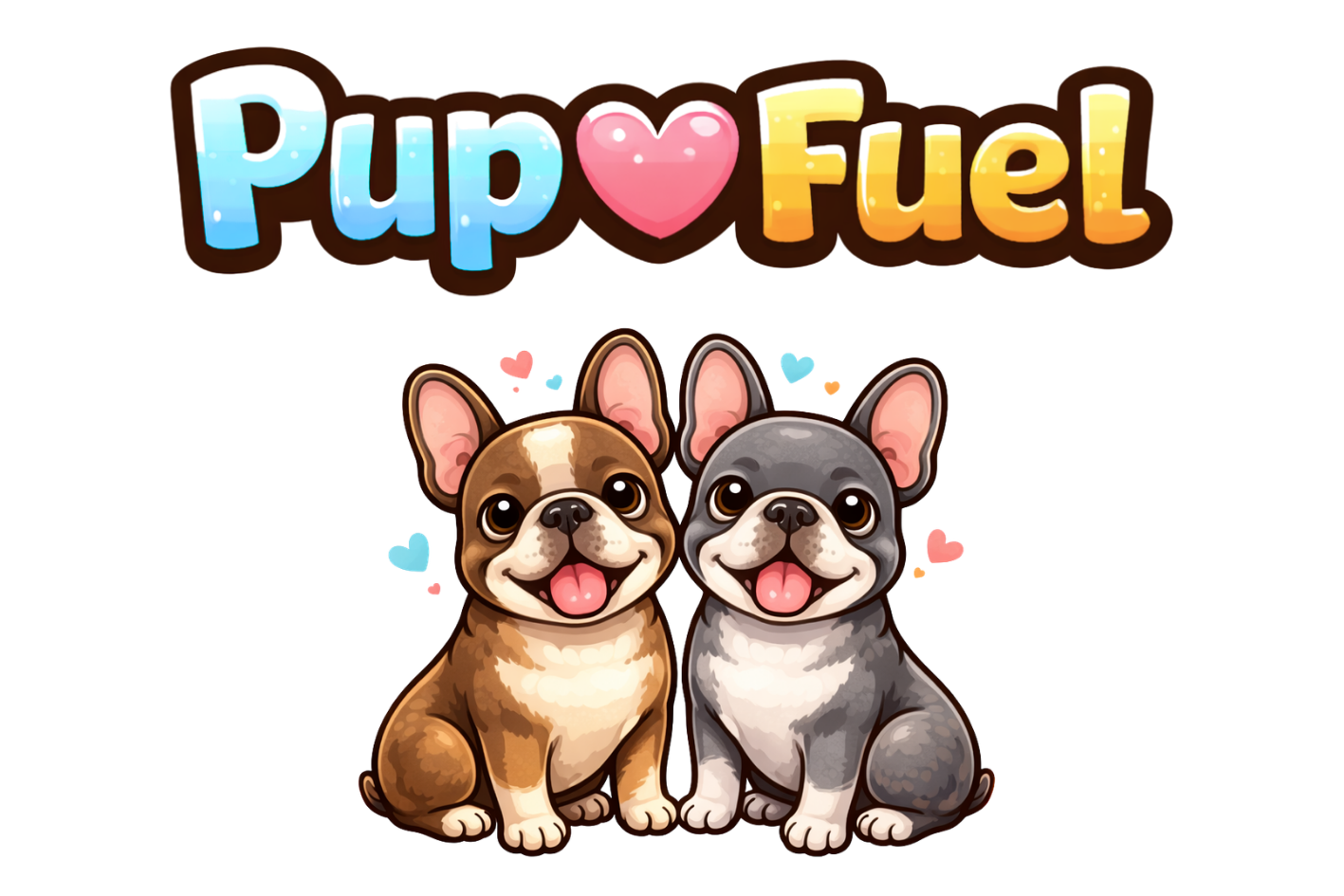 two french bulldogs for the subscription box Pup Fuel